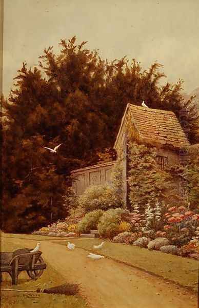 An Old Garden House at Hartwell House Oil Painting by Henry Terry