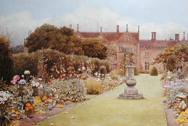 The Grass Walk, Helmingham Hall, 1892 Oil Painting by Henry Terry