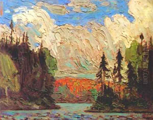 Black Spruce in Autumn Oil Painting by Thomas Thompson