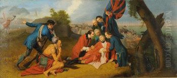 Death Of General Wolfe Oil Painting by Benjamin West