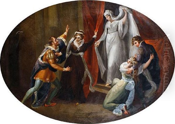 Scene From The Winter's Tale Oil Painting by Benjamin West