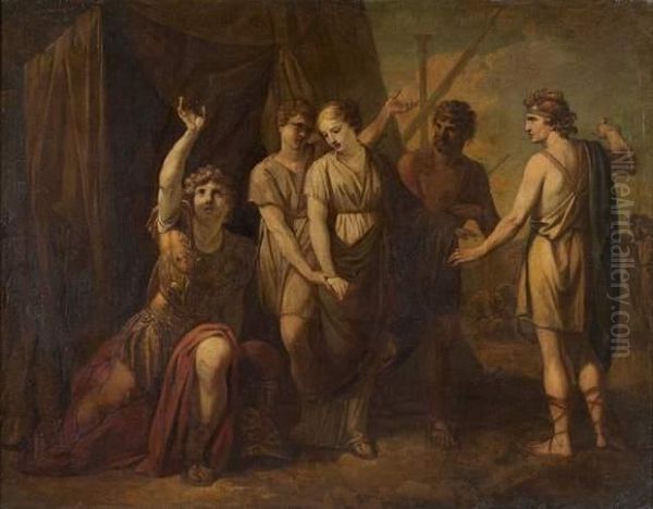 Achille Et Briseis Oil Painting by Benjamin West