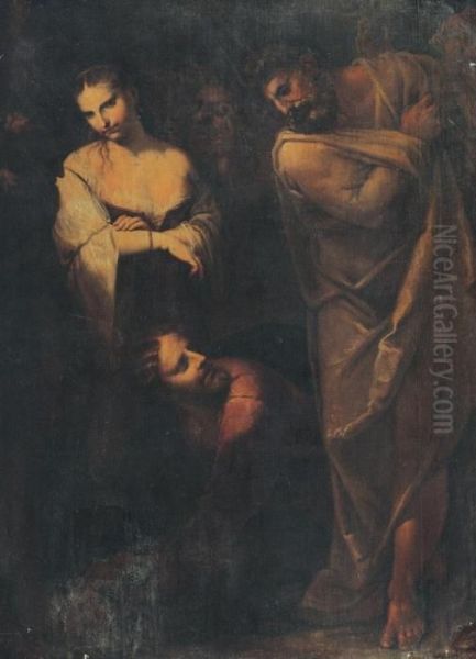 Christ And The Woman Taken In Adultery Oil Painting by Benjamin West