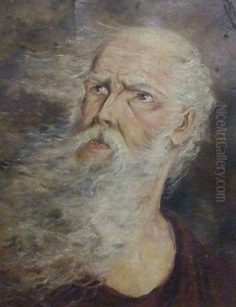 Portrait Of King Lear Oil Painting by Benjamin West