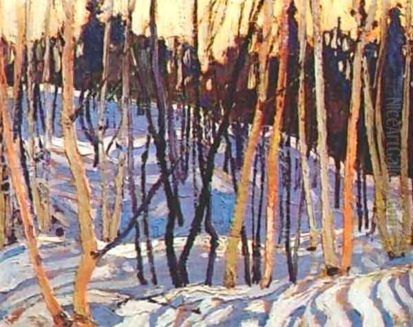 Snow Shadows Oil Painting by Thomas Thompson