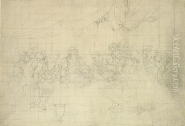 Study For 'the Last Supper' Oil Painting by Benjamin West