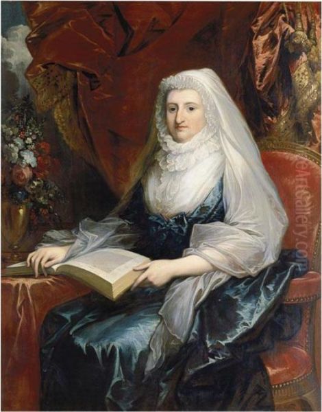 Portrait Of Mrs. Beckford Oil Painting by Benjamin West