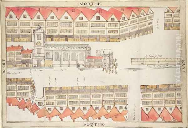 Map of Cheapside, London, 1585 Oil Painting by Ralph Treswell