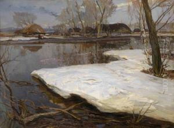 Early Spring Oil Painting by Constantin Alexandr. Westchiloff