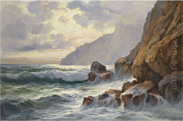 The Rocky Coast Oil Painting by Constantin Alexandr. Westchiloff