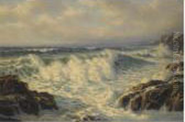 Rocky Seascape Oil Painting by Constantin Alexandr. Westchiloff