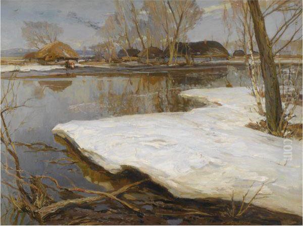 Early Spring Oil Painting by Constantin Alexandr. Westchiloff