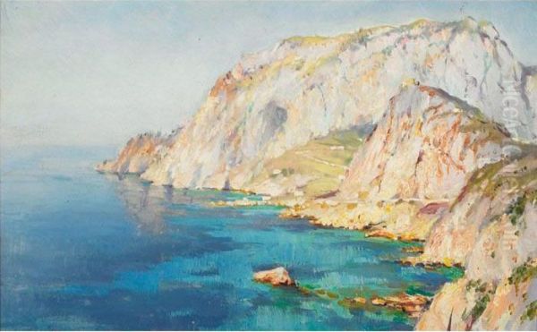 Monte Solaro A Capri (saphire And Emerald) Oil Painting by Constantin Alexandr. Westchiloff