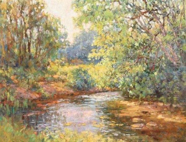 Creek In The Woods by Constantin Alexandr. Westchiloff