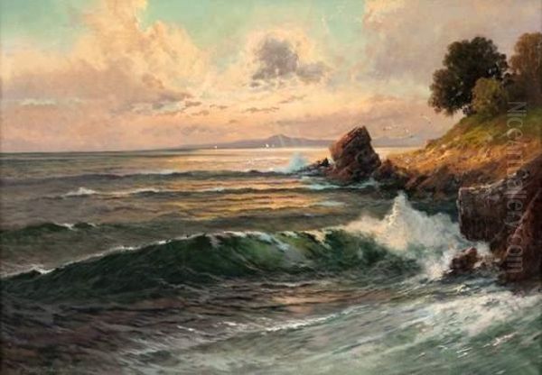 Vague Oil Painting by Constantin Alexandr. Westchiloff