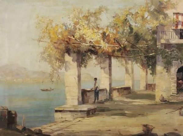 Terrasse En Baie De Naples Oil Painting by Constantin Alexandr. Westchiloff