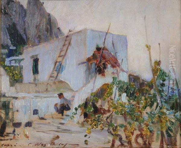 Maison De Pecheur A Capri Oil Painting by Constantin Alexandr. Westchiloff