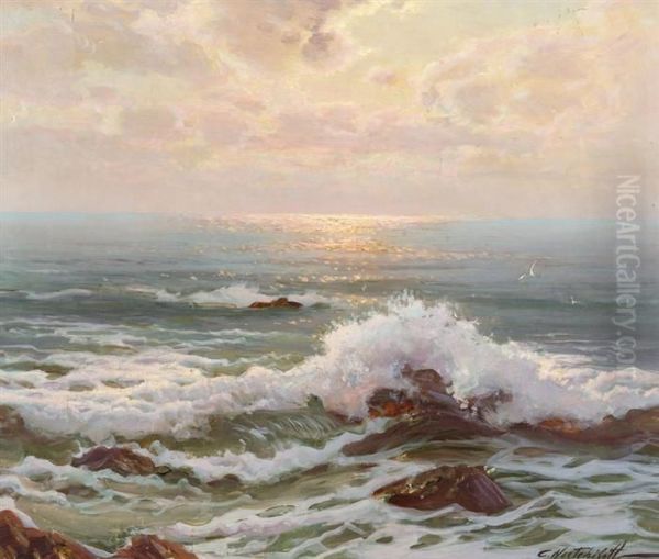 The Coastline. Oil Painting by Constantin Alexandr. Westchiloff