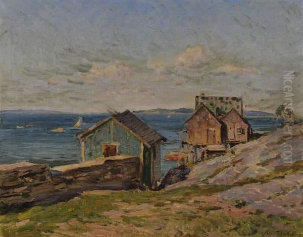 Maisons En Bord De Mer Oil Painting by Constantin Alexandr. Westchiloff