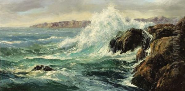 Rocky Seascape Oil Painting by Constantin Alexandr. Westchiloff