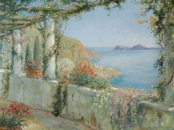 Constantin Aleksandrovich Westchiloff Russian, -view Of Capri Oil Painting by Constantin Alexandr. Westchiloff