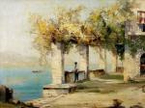 Reverie En Baie De Naples Oil Painting by Constantin Alexandr. Westchiloff