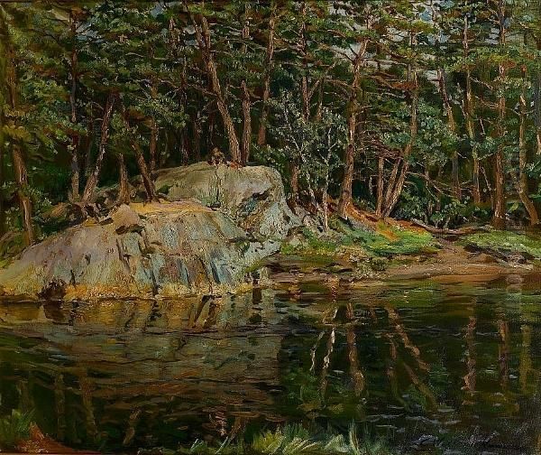 The Swimming Hole Oil Painting by Constantin Alexandr. Westchiloff