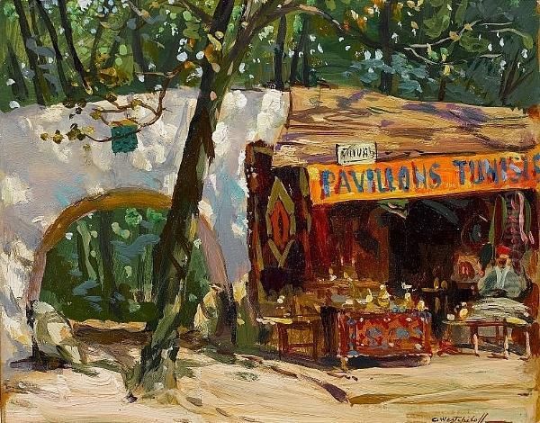 Boutique De Tapis Oil Painting by Constantin Alexandr. Westchiloff