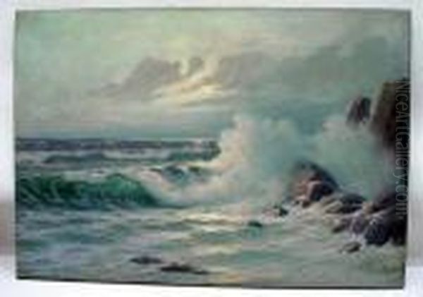 Rocky Seascape Oil Painting by Constantin Alexandr. Westchiloff