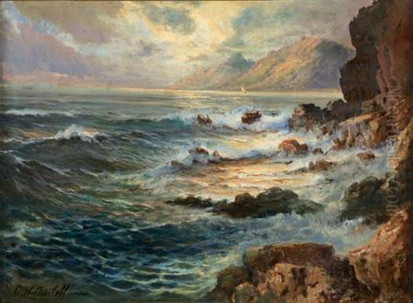 Crashing Surf Oil Painting by Constantin Alexandr. Westchiloff