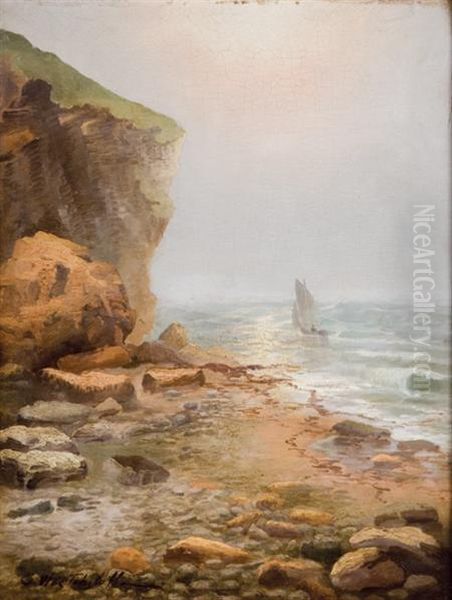 Rocky Shore Oil Painting by Constantin Alexandr. Westchiloff