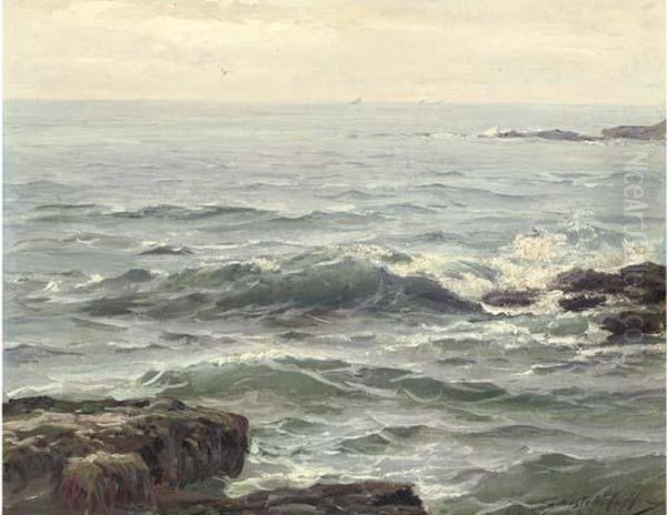 Waves At Maine Oil Painting by Constantin Alexandr. Westchiloff