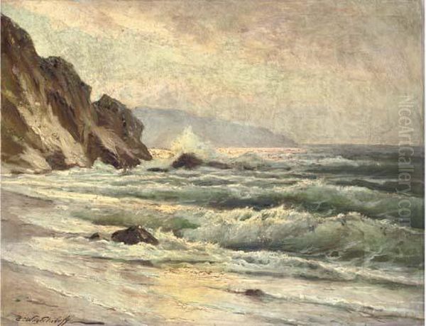 Sun And Sea Oil Painting by Constantin Alexandr. Westchiloff