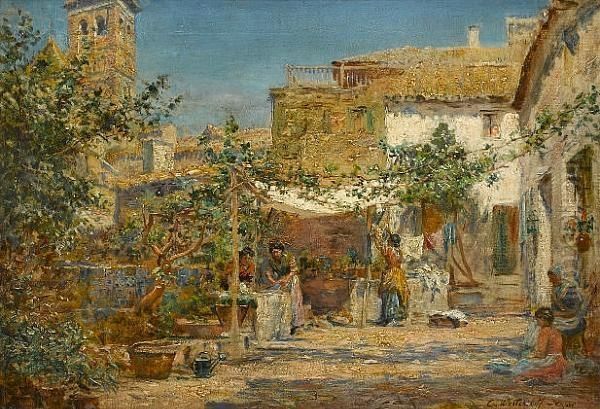 Capri Oil Painting by Constantin Alexandr. Westchiloff