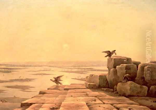 Overflow of the Nile, 1842 Oil Painting by Grigory Tchernezov