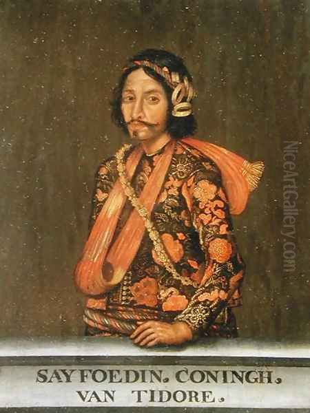 Saifuddin, 1650-1700 Oil Painting by Coningh van Tidore