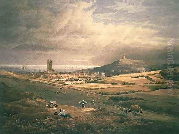 Cromer, exh. 1830 Oil Painting by John Thirtle