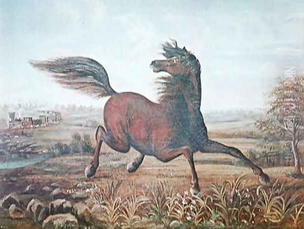 The Neigh of an Iron Horse Oil Painting by A Tapy