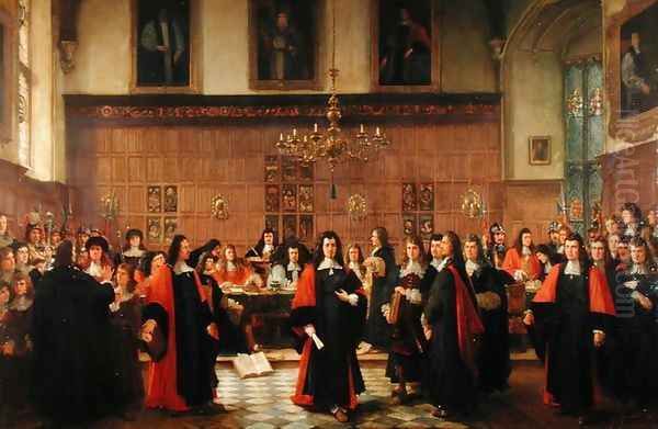 The Expulsion of the Fellows, 1687 Oil Painting by Joseph Tonneau