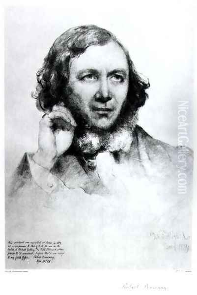 Portrait of Robert Browning 1812-89 1859 Oil Painting by Field Talfourd