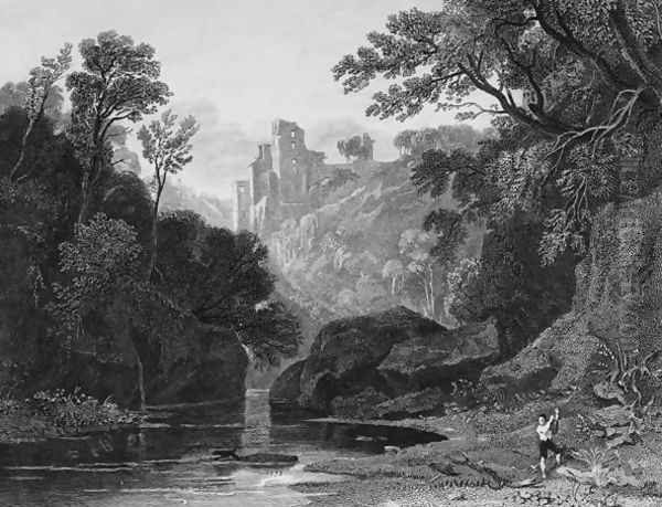 View of Roslin Castle Oil Painting by Thomson, Rev. John of Duddingston