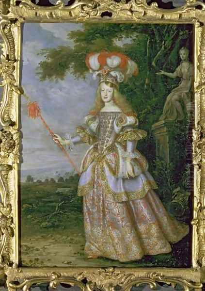 Empress Margaret Theresa 1651-73, 1st wife of Emperor Leopold I 1640-1705 of Austria, dressed as a character from La Galatea, a favola set to music by Antonio Draghi, 1667 Oil Painting by of Ypres (Johannes or Jan) Thomas