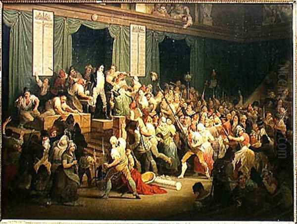 Study for Boissy dAnglas 1756-1826 Saluting the Head of the Deputy Jean Feraud 1759-95 1 Priarial, Year 3 20th May 1795 1830 Oil Painting by Joseph Auguste Tellier