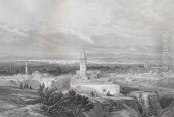 Damascus, engraved by J.H. Kernot, from The Imperial Bible Dictionary, published by Blackie and Son, c.1880s Oil Painting by Telbin, William Lewis