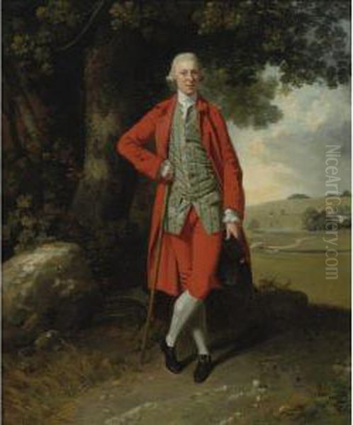 Portrait Of A Country Squire, Said To Be Stephen Sullivan Ofponsbourne Park Oil Painting by Francis Wheatley