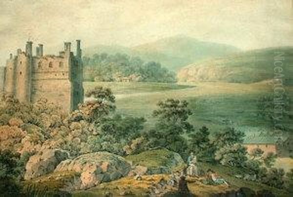 Lismore Castle, County Waterford Oil Painting by Francis Wheatley