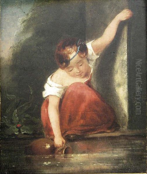 Young Girl Fetchingwater Oil Painting by Francis Wheatley