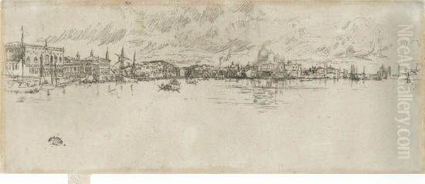 Long Venice Oil Painting by James Abbott McNeill Whistler