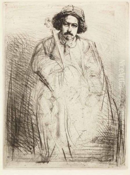 J. Becquet, Sculptor Oil Painting by James Abbott McNeill Whistler