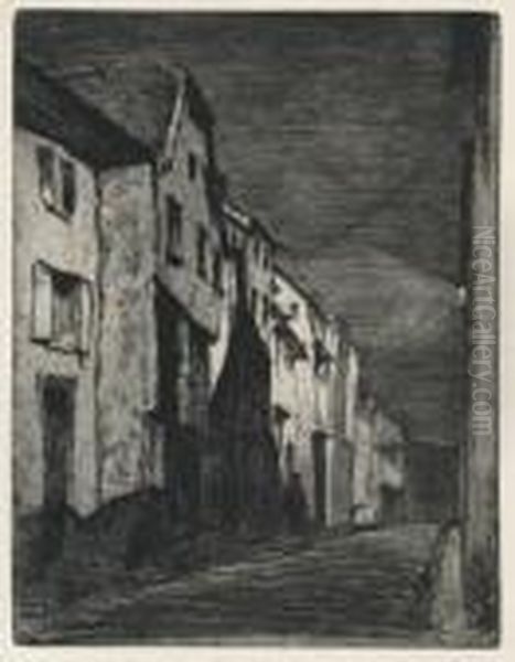 Street At Saverne Oil Painting by James Abbott McNeill Whistler